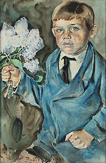 Chłopiec z gałązką bzu, 1911