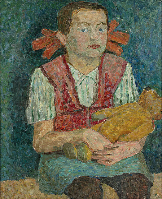 Dziewczynka z misiem, ok. 1946