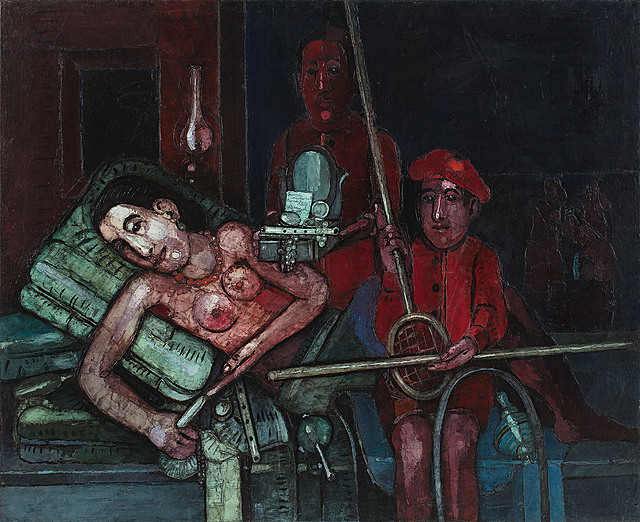 Scena wieczorna z czerwieniami, 1968
