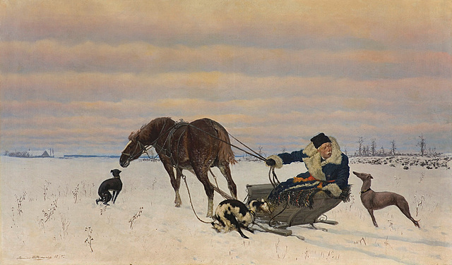 Polowanie z chartami, 1875