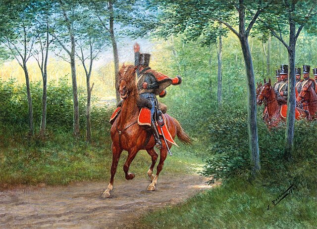 Oddział huzarów napoleońskich, 1923