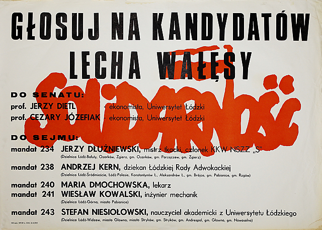 Głosuj na kandydatów Lecha Wałęsy, 1989