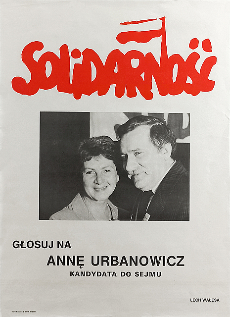 Plakat wyborczy: Głosuj na Annę Urbanowicz, 1989