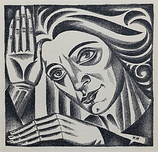 ZESPÓŁ SZEŚCIU LITOGRAFII: POKÓJ Z WAMI, TRAGARZ, INWALIDA, SZOFER, TKACZ, PODWÓRKO Z: W.WANDURSKI, SADZE I ZŁOTO.WIERSZE...KRAKÓW 1926.