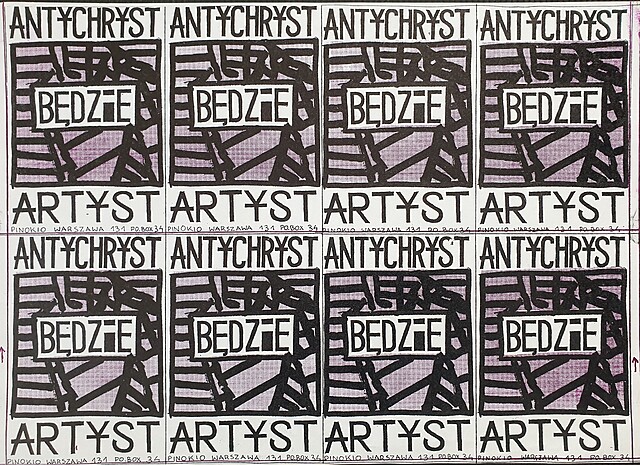 Antychryst Będzie Artyst, zestaw 8 naklejek, 1997