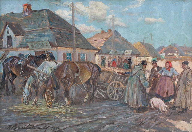 Przed karczmą, 1954