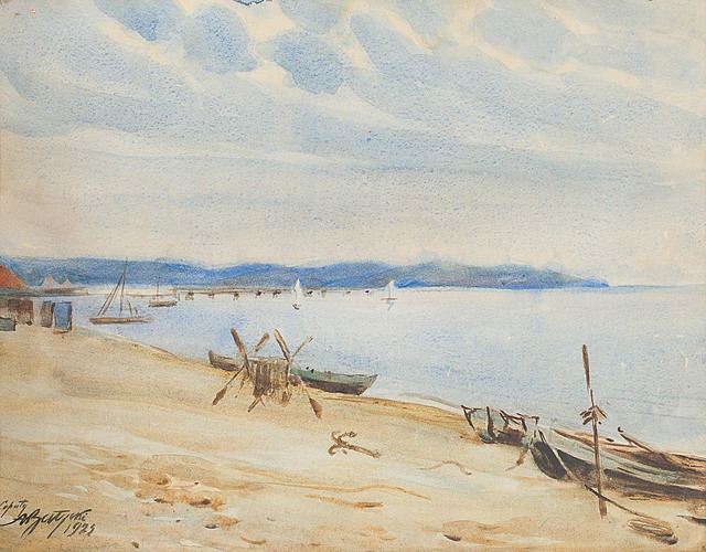 Plaża w Sopocie, 1923