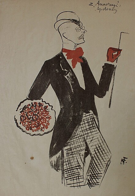 Andrzej Mielewski jako Apolinary z „Anastazji” Elizy Orzeszkowej (z „Teki Melpomeny, 1904) 