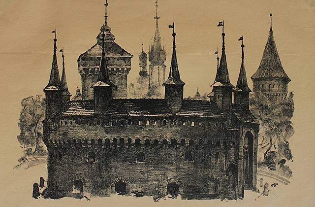 Barbakan (1926, z teki Widoki Krakowa)