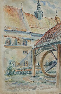 Rynek w Kazimierzu i Dziedziniec zamku w Kazimierzu-praca dwustronna, 1957
