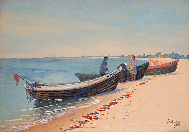 "Łodzie rybackie na Helu" (1923)