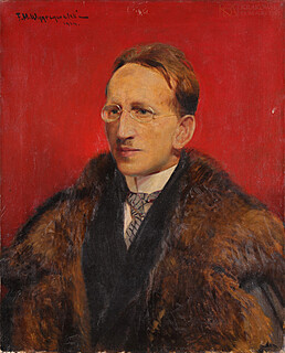 "Portret mężczyzny w futrzanym kołnierzu" (1924)