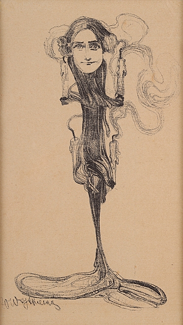 "Jadwiga Mrozowska jako Psyche w dramacie J. Żuławskiego Eros i Psyche" z "Teki Melpomeny" (1904)