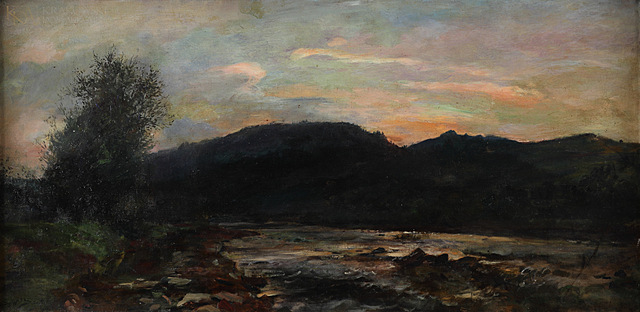 "Zachód słońca nad górską rzeką" (1910)