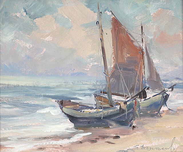 "Łodzie na plaży" (1953)