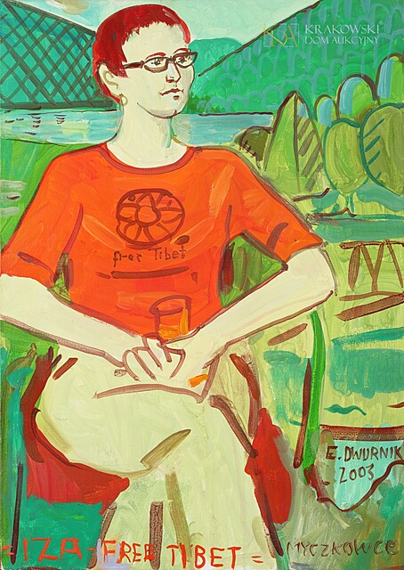 "Iza - Free Tibet" (2003) z cyklu XXIV "Plener"