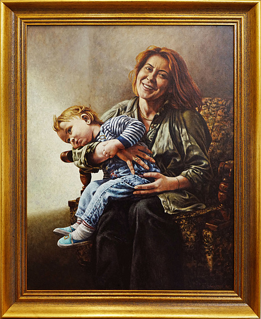 Portret kobiety z dzieckiem, 1990