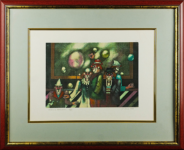 Clowni z balonami, 1989