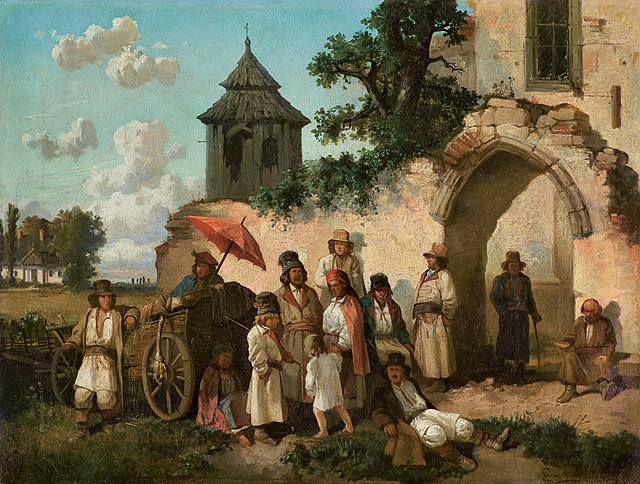 PRZED KOŚCIOŁEM, 1862