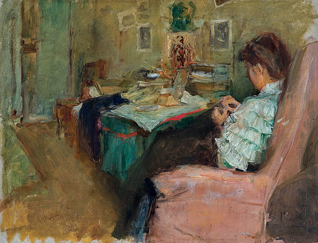 MŁODA KOBIETA SZYJĄCA, 1893