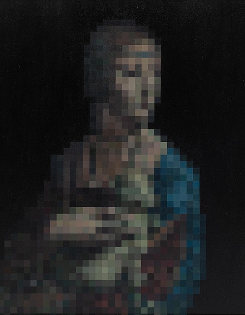 Pixele udające portret / Mnóstwo nieprzypadkowych kwadracików