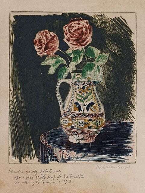 RÓŻE W DZBANKU, 1913