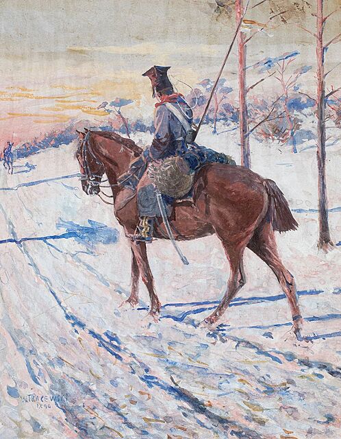 UŁAN NA ŚNIEGU, 1890