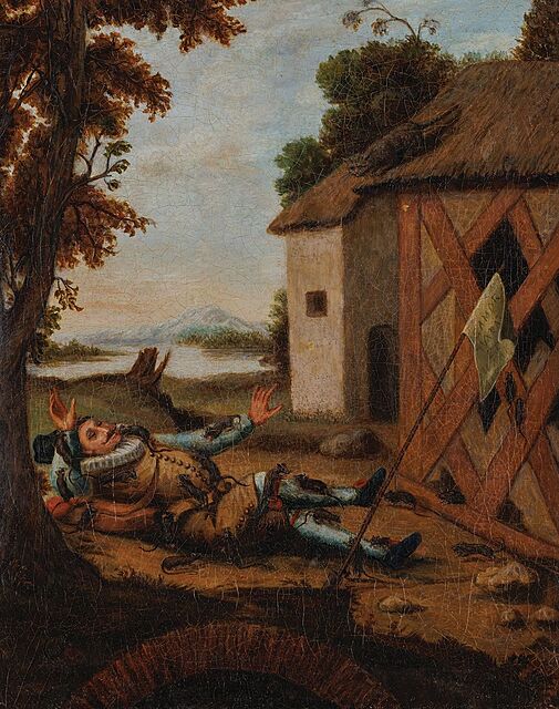 RYCERZ ATAKOWANY PRZEZ MYSZY, 1850