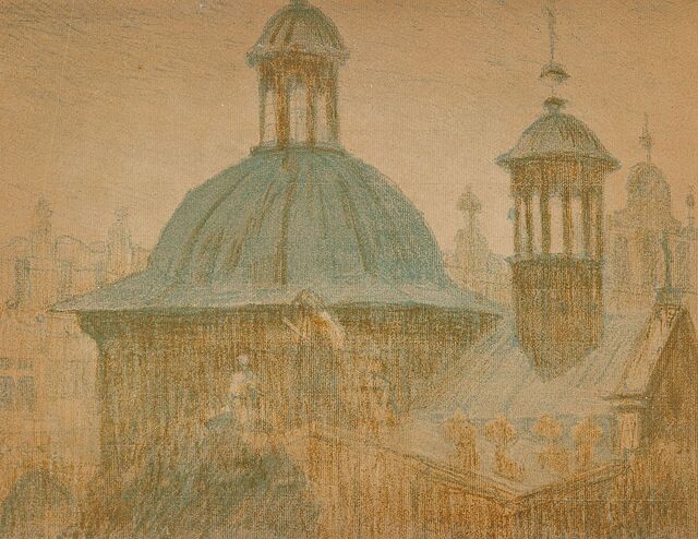 DACHY KOŚCIOŁA ŚW. WOJCIECHA W KRAKOWIE, 1911