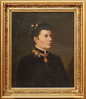 PORTRET DAMY, poł. XIX w.