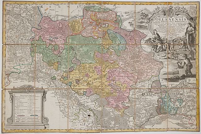 KSIĘSTWO OLEŚNICKIE, Spadkobiercy Homanna, Norymberga, 1736