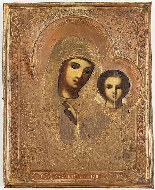 IKONA, MATKA BOŻA KAZAŃSKA, Rosja, k. XIX w.
