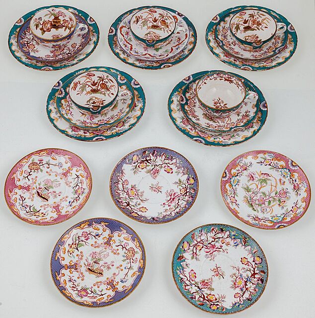 SERWIS DO HERBATY, Francja, Sarreguemines, Utzschneider, po 1860