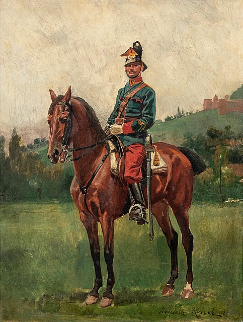 Portret cesarza Wilhelma II na koniu, 1891 r.