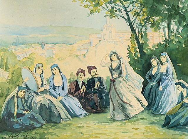 Scena rodzajowa - taniec, 1874 r.