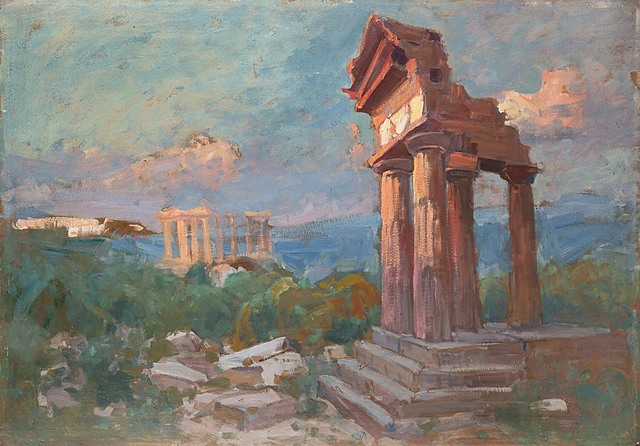 Dolina świątyń w Agrigenti na Sycylii (Girgenti), 1913 r.