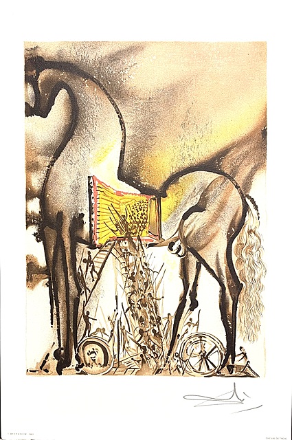 Le Cheval de Troie (Koń Trojański). Z cyklu: Les Chevaux de Dali (Dalinian Horses), 1983