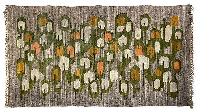Kilim z motywem kwiatowym