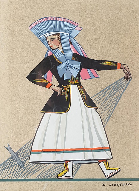Kobieta w stroju kaszubskim, 1939 r.