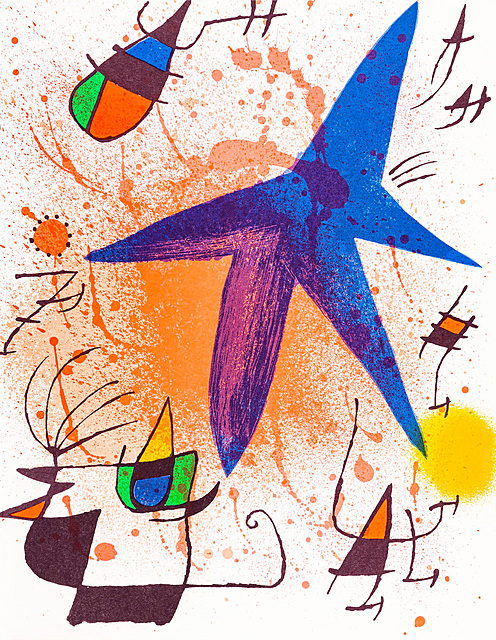 Kompozycja I. L`Astre bleu. Litografia I, 1972