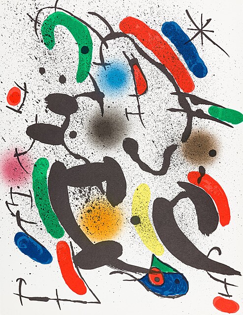 Kompozycja VI. L`Astre bleu. Litografia I, 1972