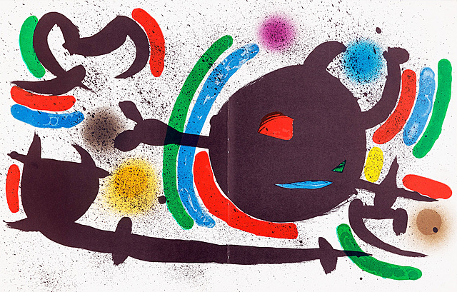 Kompozycja X. L`Astre bleu. Litografia I, 1972