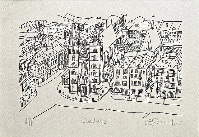 Kraków Kościół Mariacki (A/A; sygn. przez autora)