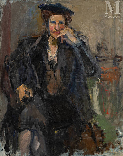 Portret kobiety z naszyjnikiem
