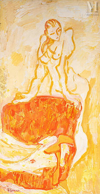 Akt w czerwonym fotelu, 1970