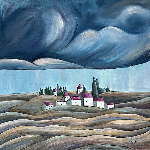 Houses on a hillside, 2025