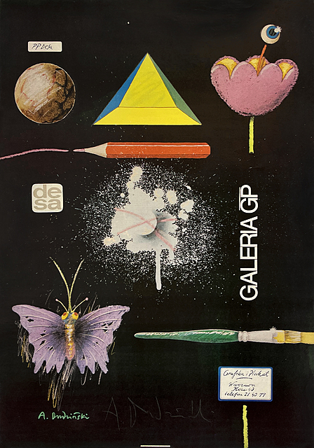 GALERIA GP, Grafika i Plakat, Warszawa. Plakat z autografem.