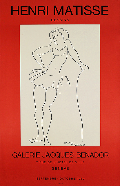 Henri Matisse. Dessins, Galerie Jacques Benador, Geneve, 1980