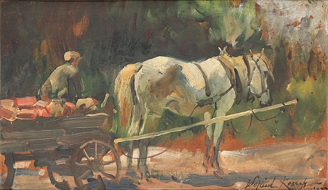 Zaprzęg z białym koniem, 1932