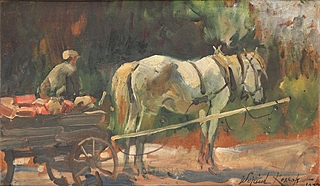 Zaprzęg z białym koniem, 1932